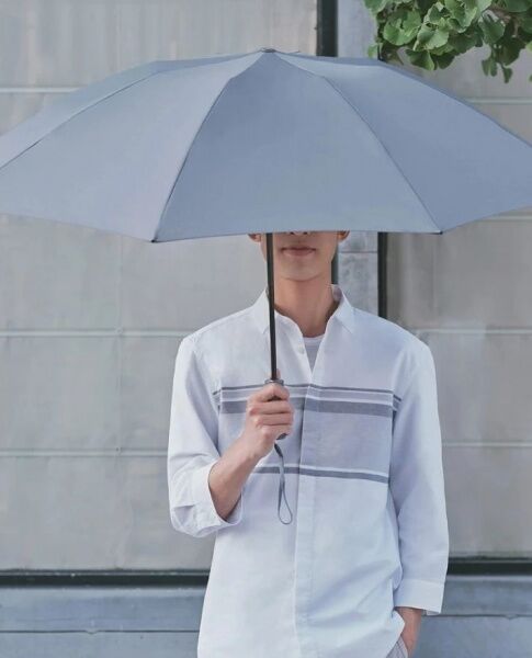 Зонт с светодиодным фонариком 90 Points Automatic Umbrella with LED Flashlight (Grey) - 4