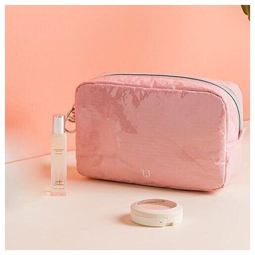 Дорожная косметичка Jordan Judy Trapezoidal bubble film cosmetic bag PT110 (Pink) - 3