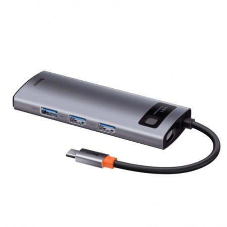 Переходник BASEUS Metal Gleam Series 5-in-1, Разветвитель, Type-C - USB3.0  USB2.0  HDMI  PD  4K - 3