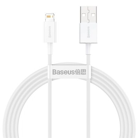 Кабель USB BASEUS Superior Series Fast Charging, USB - Lightning, 2.4А, 2 м, белый - 1