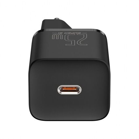 Зарядное устройство BASEUS Super Si USB-C  Кабель Type-C-Type-C, 3A, 25W, черный - 5