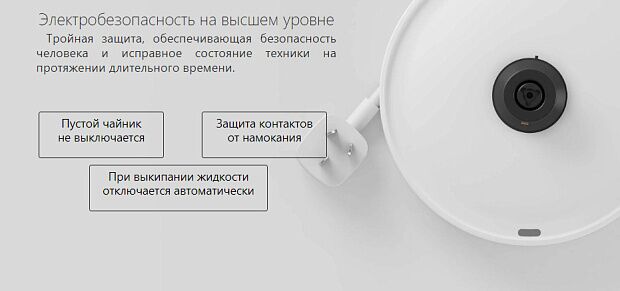 Чайник MiJia Appliances Kettle (White/Белый) - 8