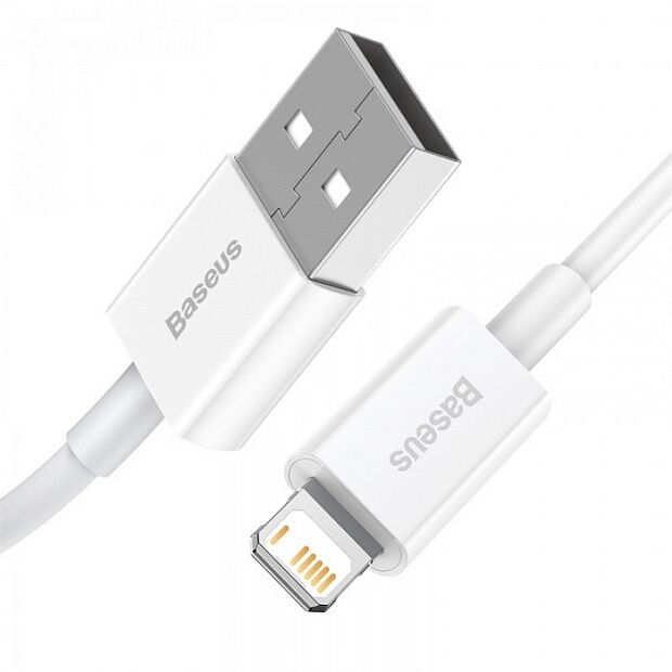 Кабель USB BASEUS Superior Series Fast Charging, USB - Lightning, 2.4А, 1 м, белый - 1