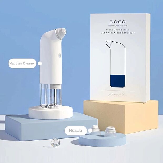 Вакуумный аппарат для чистки лица Doco Small Bubble Pore Remover (BH003) (White) - 3