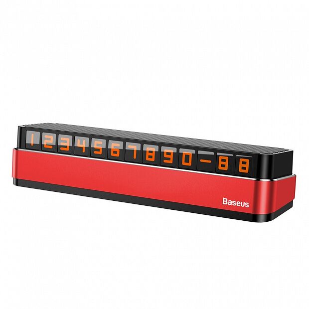 Автовизитка Baseus Moonlight Box Series Temporary Parking Number Plate ACNUM-B09 (Red/Красный) - 1