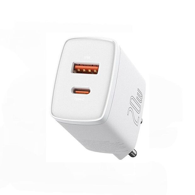 Зарядное устройство BASEUS Compact Quick Charger USBType-C, 3A, 20W, белый - 2