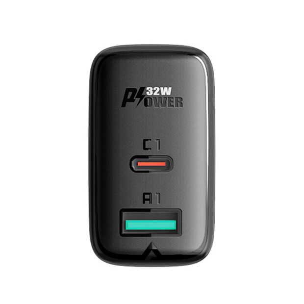Сетевое зарядное устройство ACEFAST A5 PD32W (Type-C  USB) Dual Port Charger EU (White) - 5