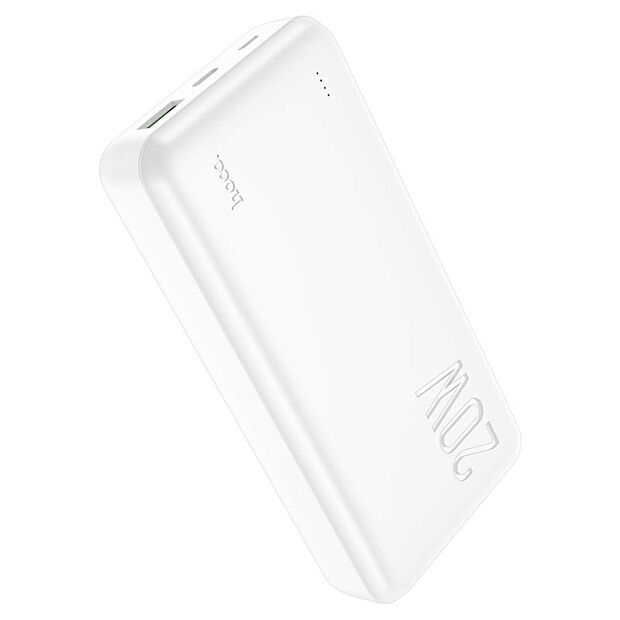 Внешний аккумулятор Hoco J87A 20000mAh (2USB, PD, 20WQC3.0, быстрая зарядка, с LED-индикатором) (White) - 1