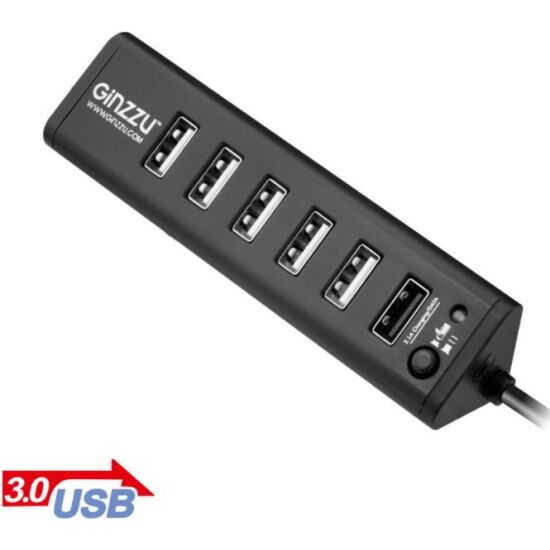 USB хаб GINZZU GR-315UB (6xUSB 2.0  1xUSB 3.0) - 5