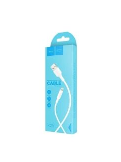 USB кабель HOCO X25 Soarer Lightning 8-pin, 1м, PVC (белый) - 2