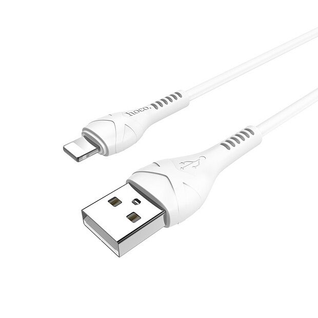 USB кабель HOCO X37 Cool Power Lightning 8-pin, 2.4А, 1м, PVC (белый) - 4