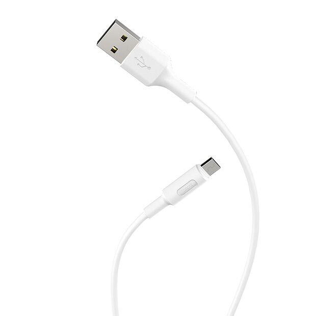 USB кабель HOCO X25 Soarer MicroUSB, 1м, PVC (белый) - 1