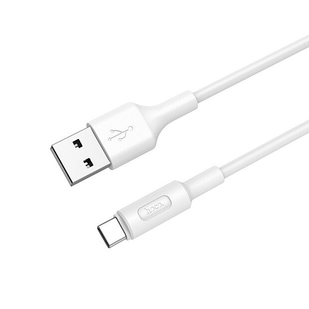 USB кабель HOCO X25 Soarer MicroUSB, 1м, PVC (белый) - 4